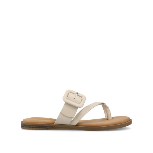 Journee LAYRA FLAT SANDALS - Ivory