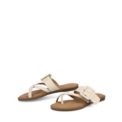Journee LAYRA FLAT SANDALS - Ivory
