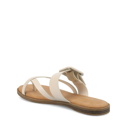 Journee LAYRA FLAT SANDALS - Ivory