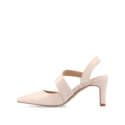 Journee SCARLETT STILETTO HEELS IN PATENT - Beige