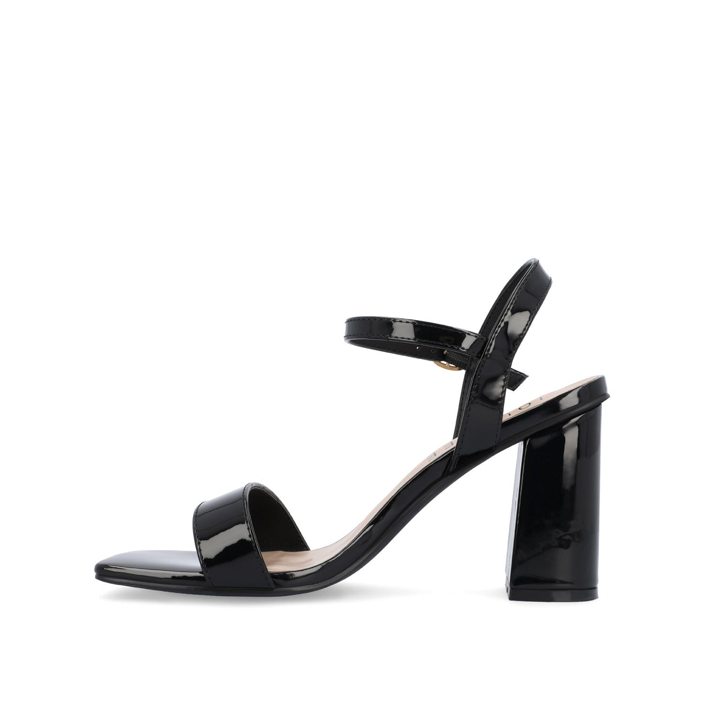 Journee TIVONA STRAPPY BLOCK HEELS IN VEGAN LEATHER - Black