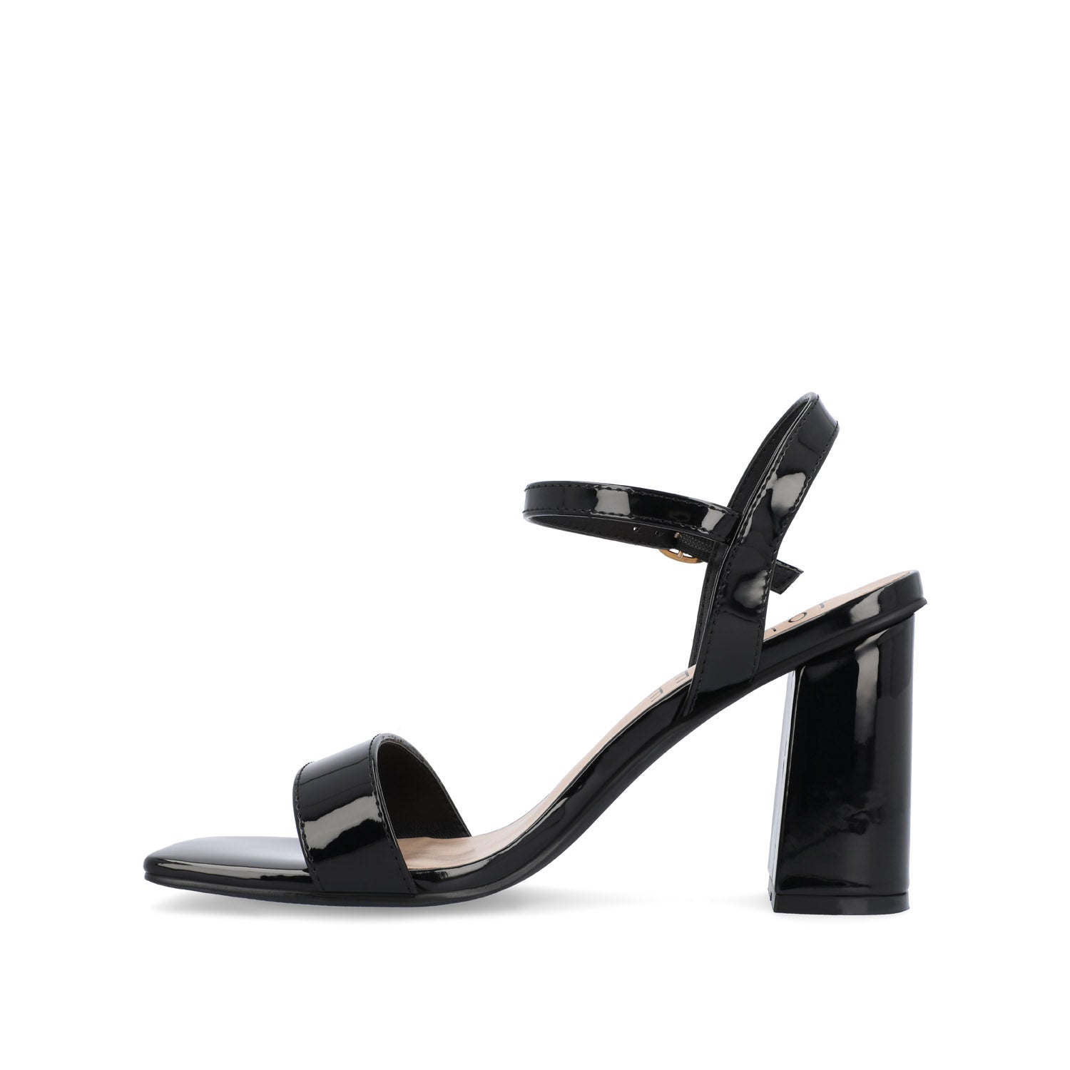 Journee TIVONA STRAPPY BLOCK HEELS IN VEGAN LEATHER - Black