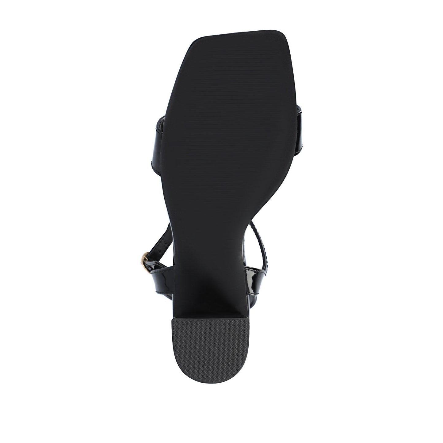 Journee TIVONA STRAPPY BLOCK HEELS IN VEGAN LEATHER - Black