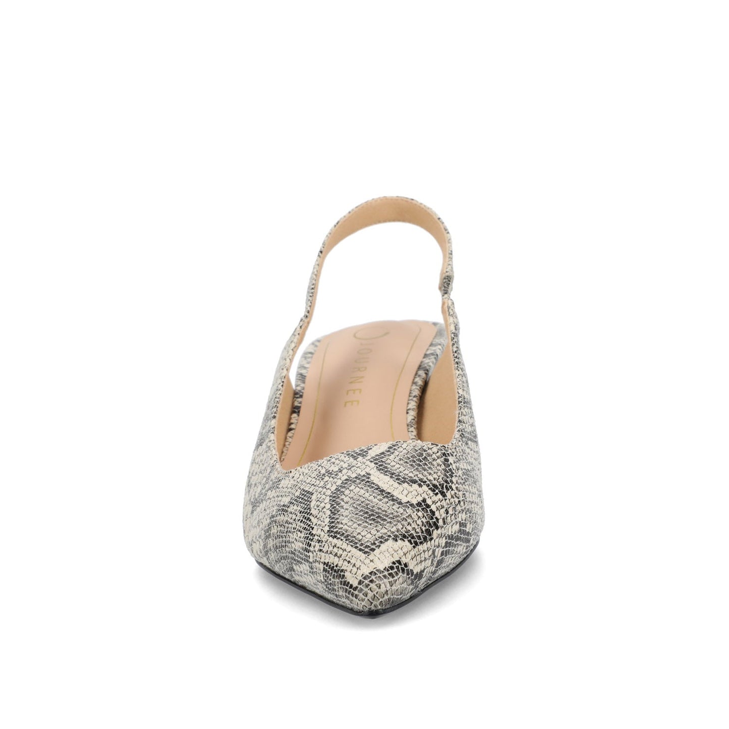 Journee PAULINA SLINGBACK KITTEN HEELS IN PATENT - Snake