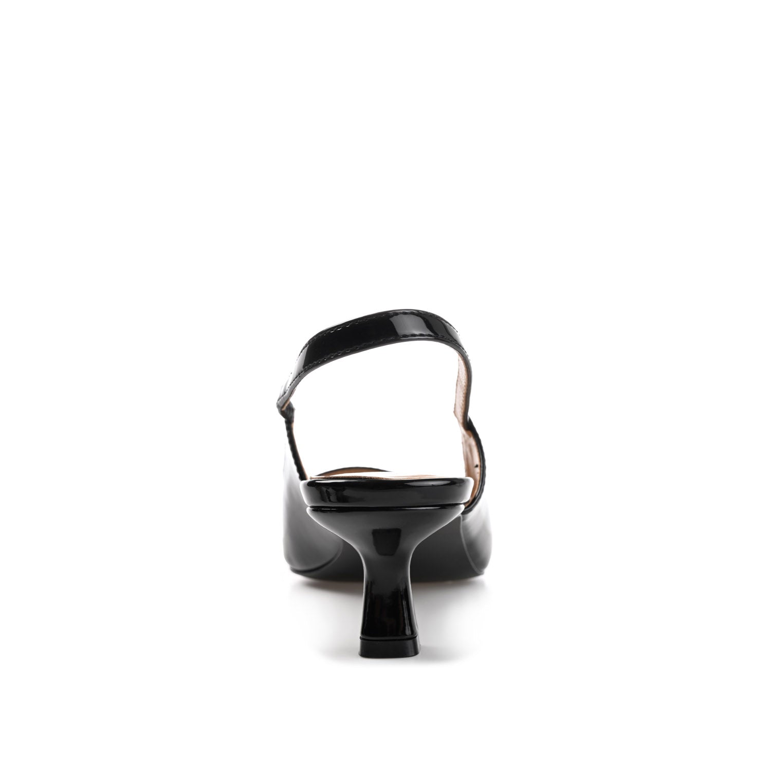 Journee PAULINA SLINGBACK KITTEN HEELS IN PATENT - Patent Black