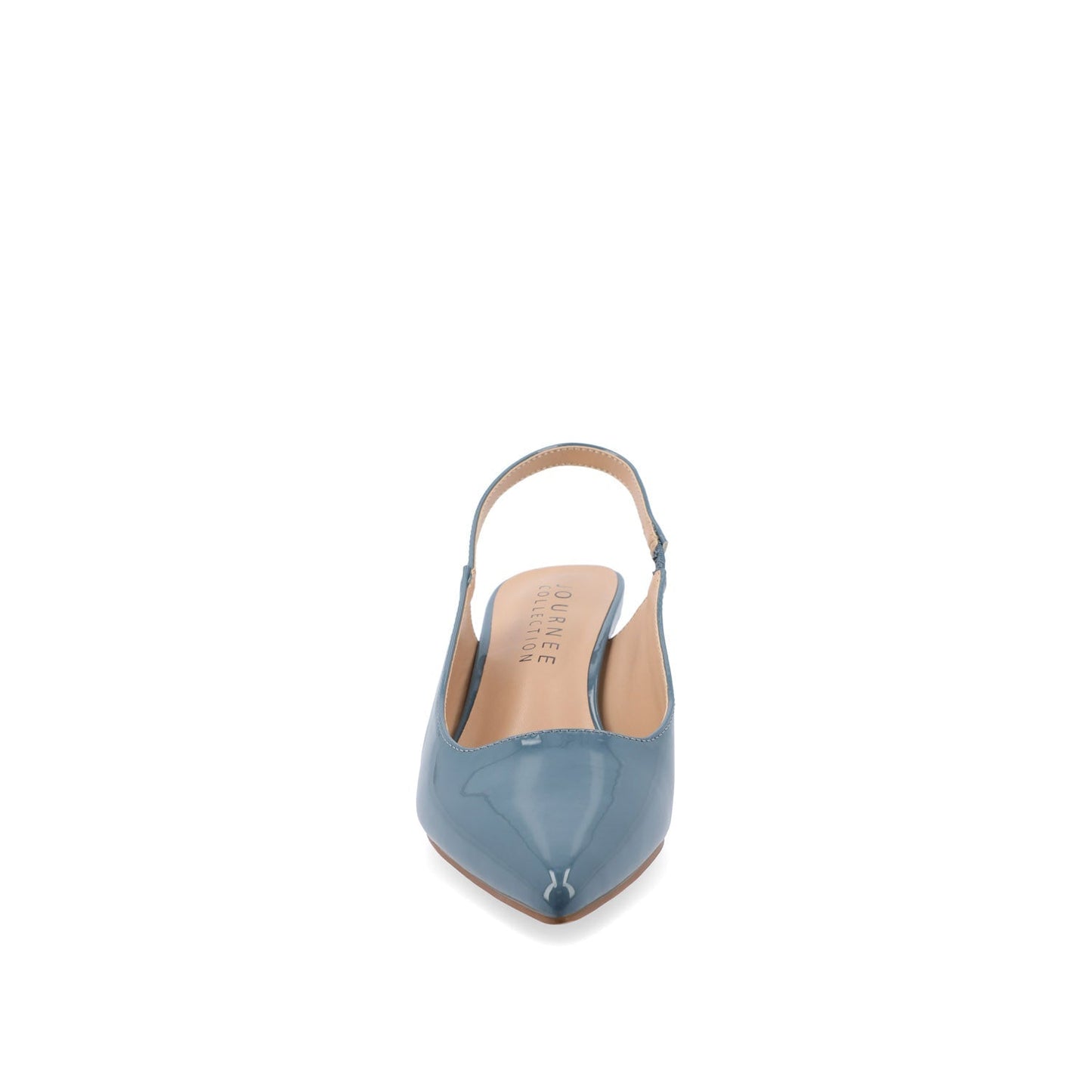 Journee PAULINA SLINGBACK KITTEN HEELS IN PATENT - Patent Blue