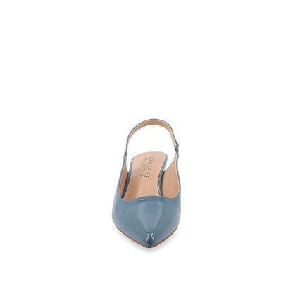 Journee PAULINA SLINGBACK KITTEN HEELS IN PATENT - Patent Blue