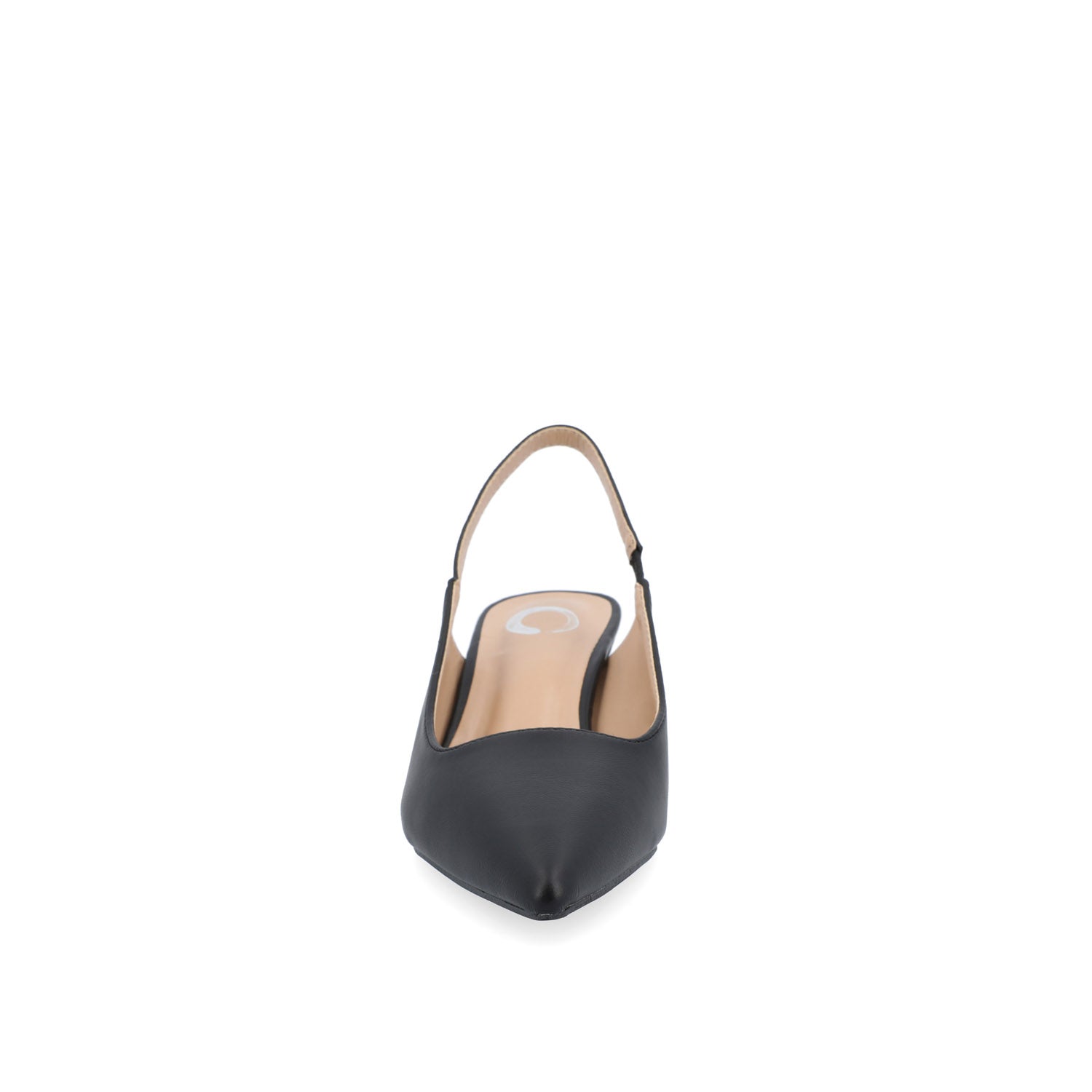 Journee PAULINA SLINGBACK KITTEN HEELS IN PATENT - Black