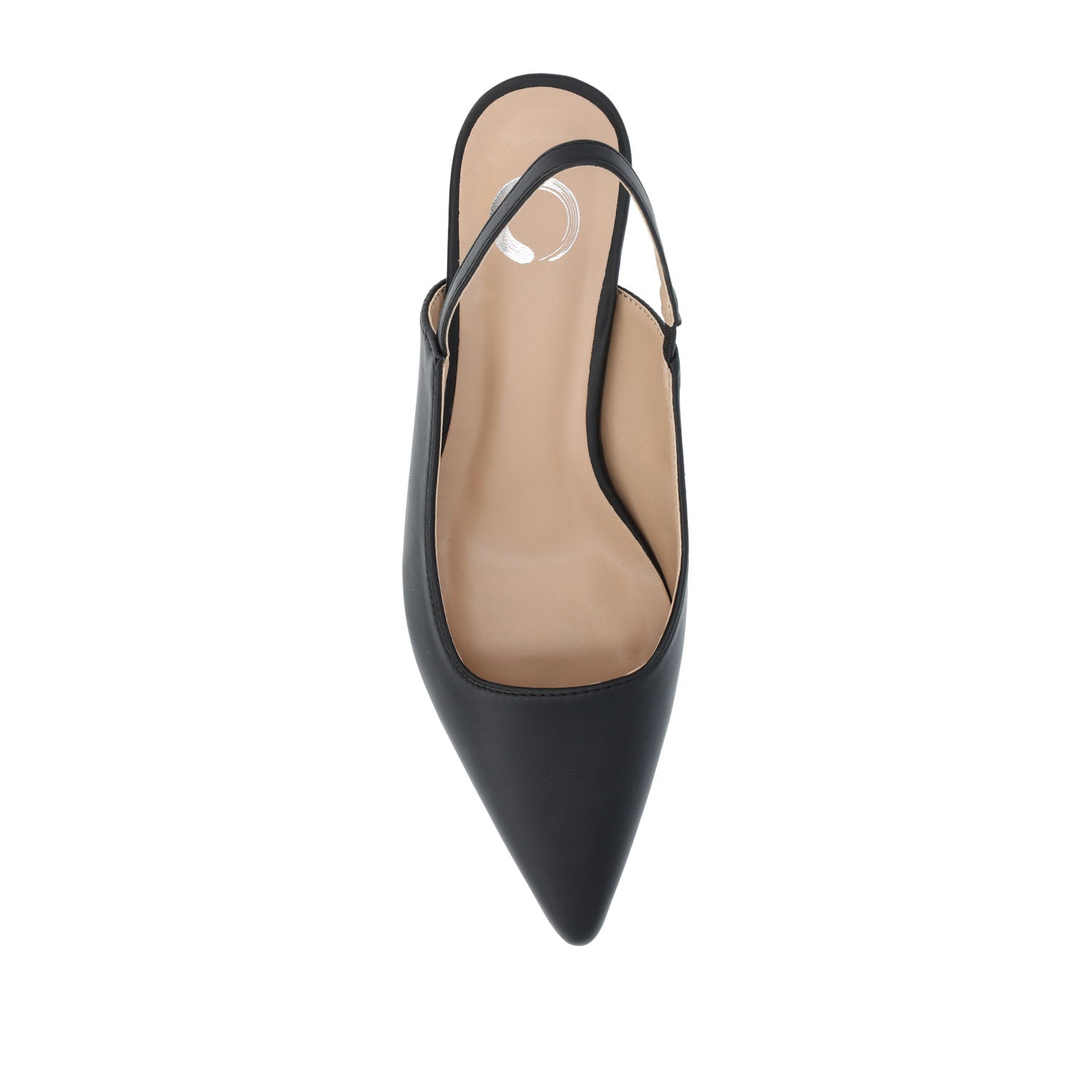 Journee PAULINA SLINGBACK KITTEN HEELS IN PATENT - Black