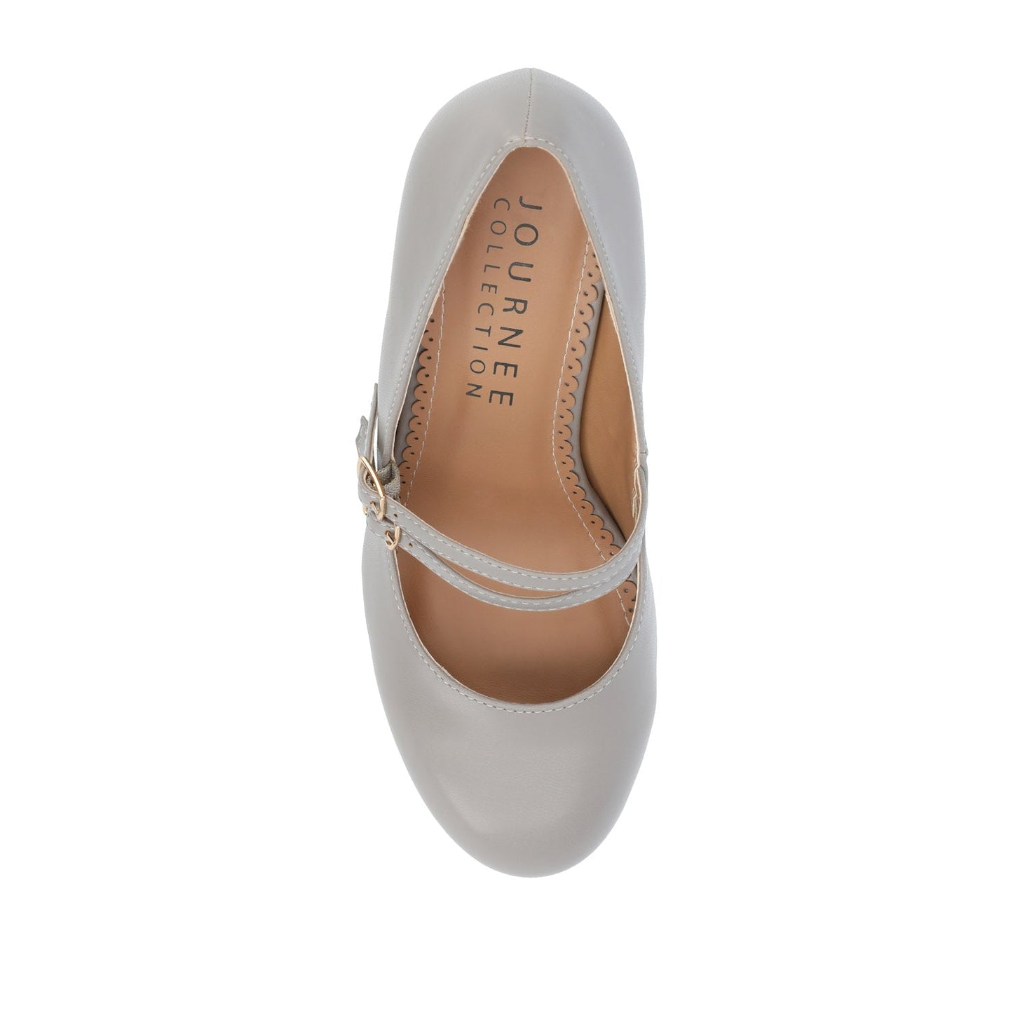 Journee WINDY CROCO MARY JANE PUMP HEELS IN NARROW - Grey