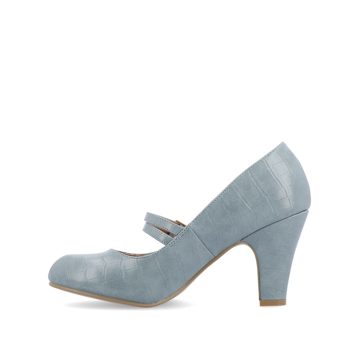 Journee WINDY CROCO MARY JANE PUMP HEELS IN NARROW - Blue