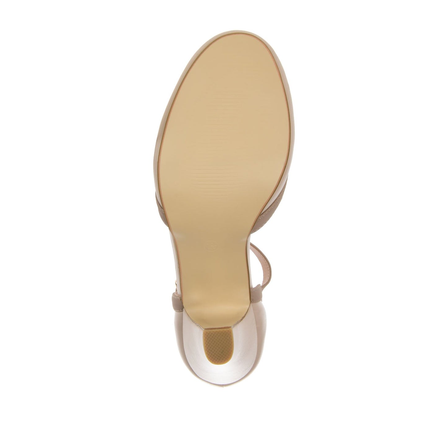 Journee OLINA T-STRAP PUMP HEELS IN NARROW - Nude