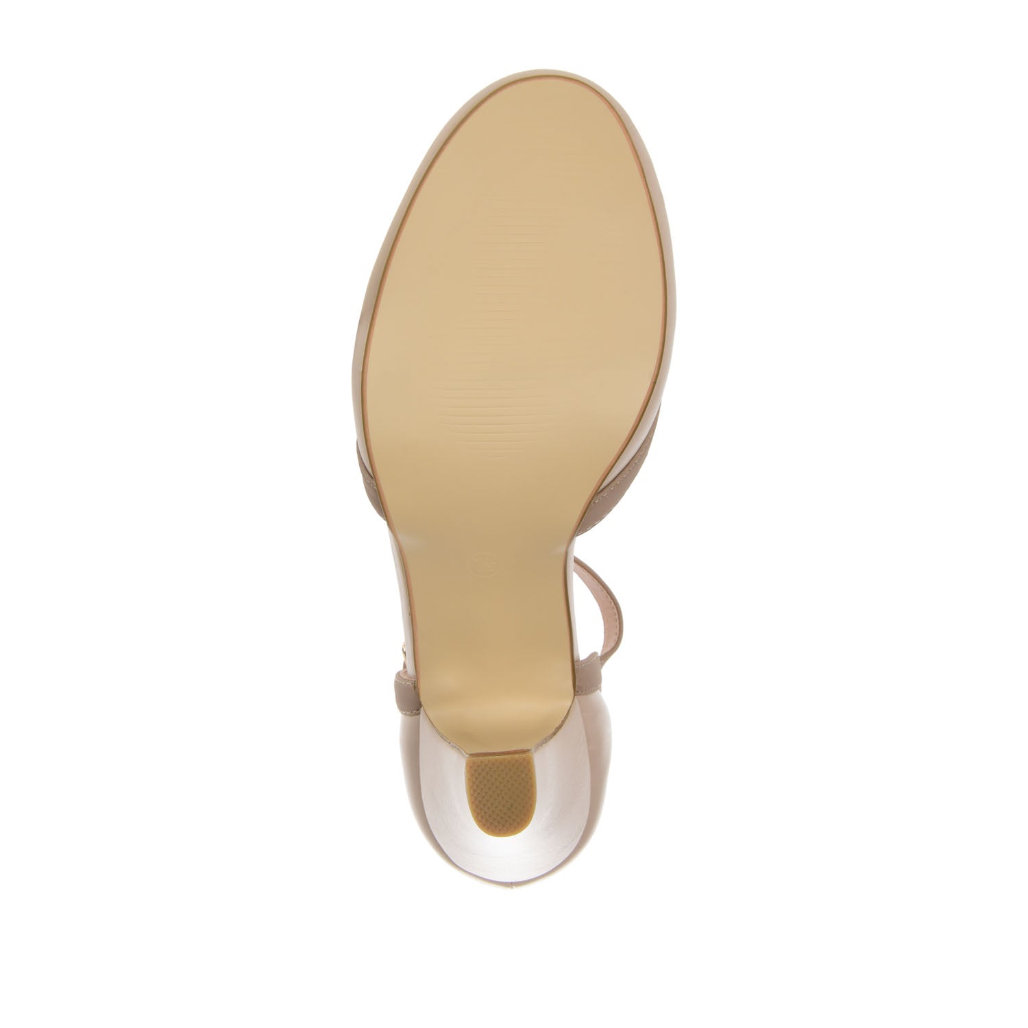 Journee OLINA T-STRAP PUMP HEELS IN NARROW - Nude