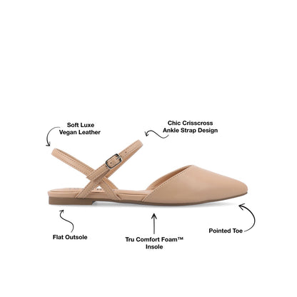 Journee MARTINE SLINGBACK FLATS IN COOL SHADES - Almond