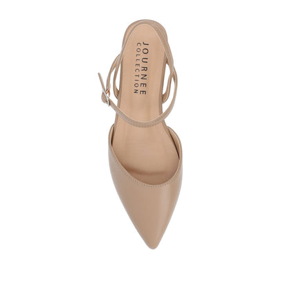 Journee MARTINE SLINGBACK FLATS IN COOL SHADES - Mocha