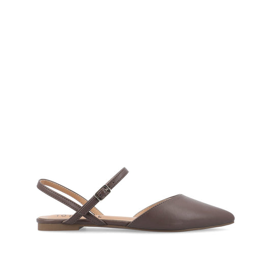 Journee MARTINE SLINGBACK FLATS IN WARM SHADES - Truffle