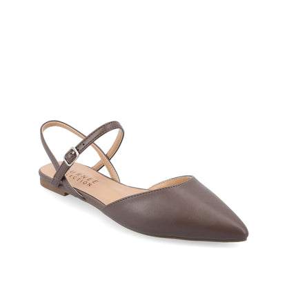 Journee MARTINE SLINGBACK FLATS IN WARM SHADES - Truffle