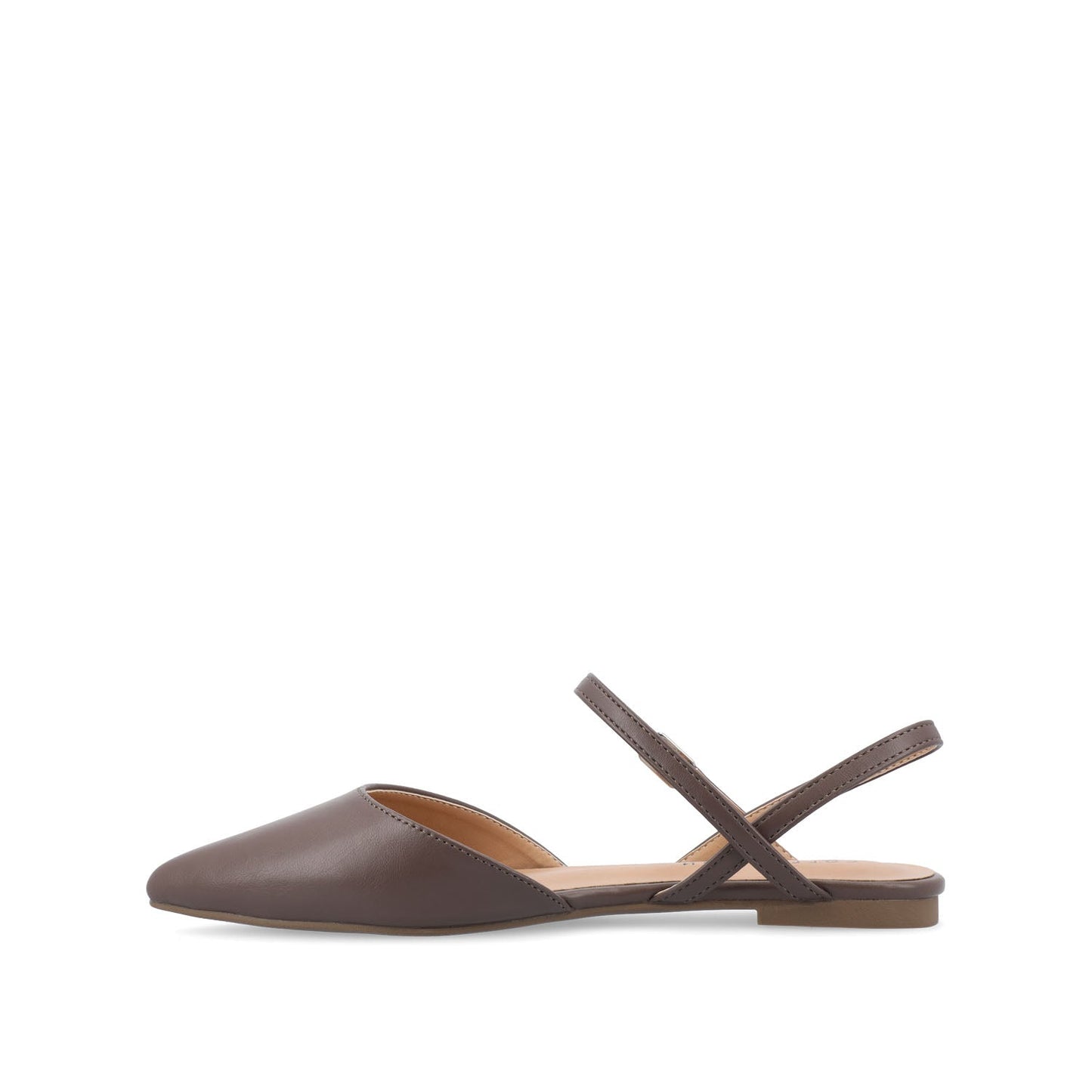 Journee MARTINE SLINGBACK FLATS IN WARM SHADES - Truffle