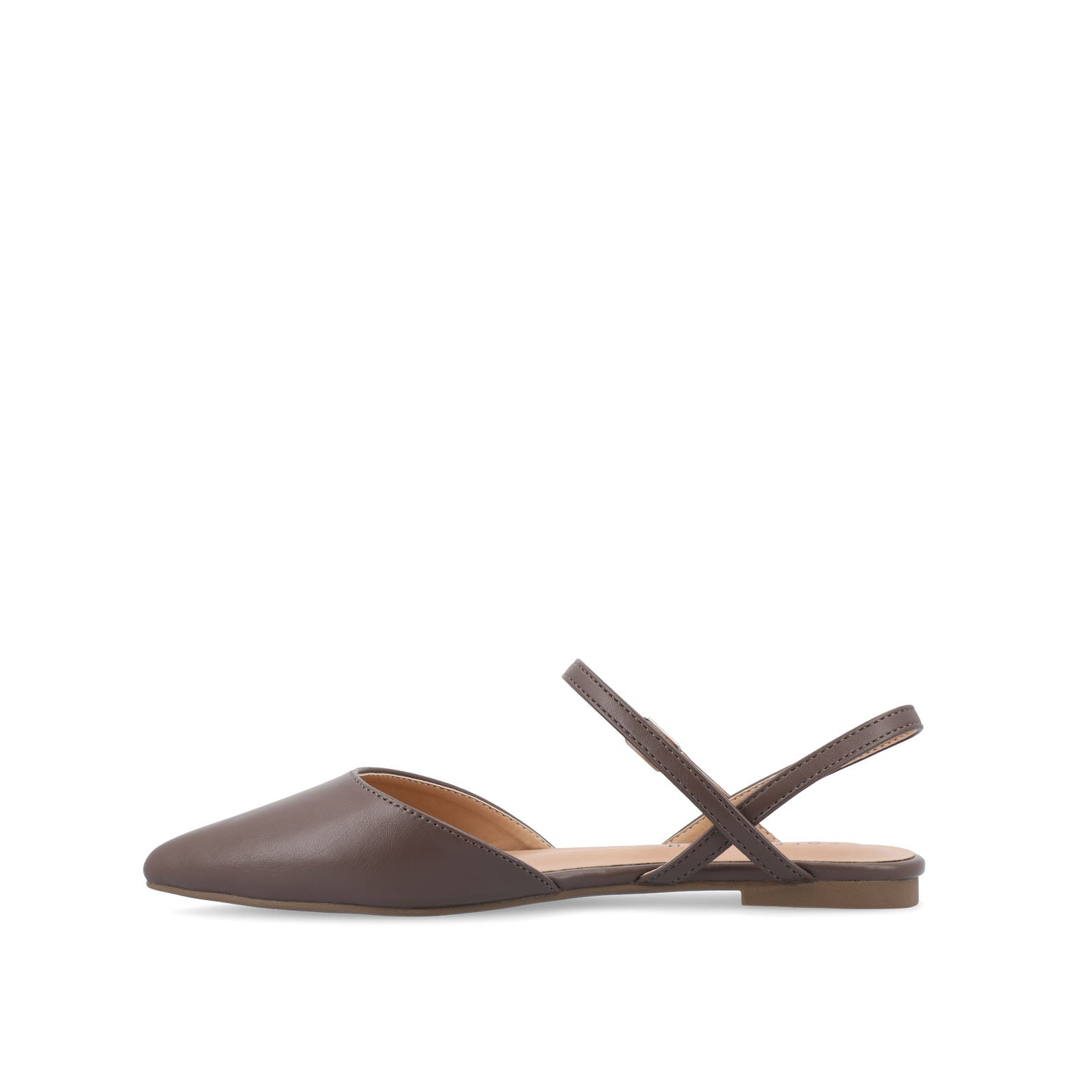 Journee MARTINE SLINGBACK FLATS IN WARM SHADES - Truffle