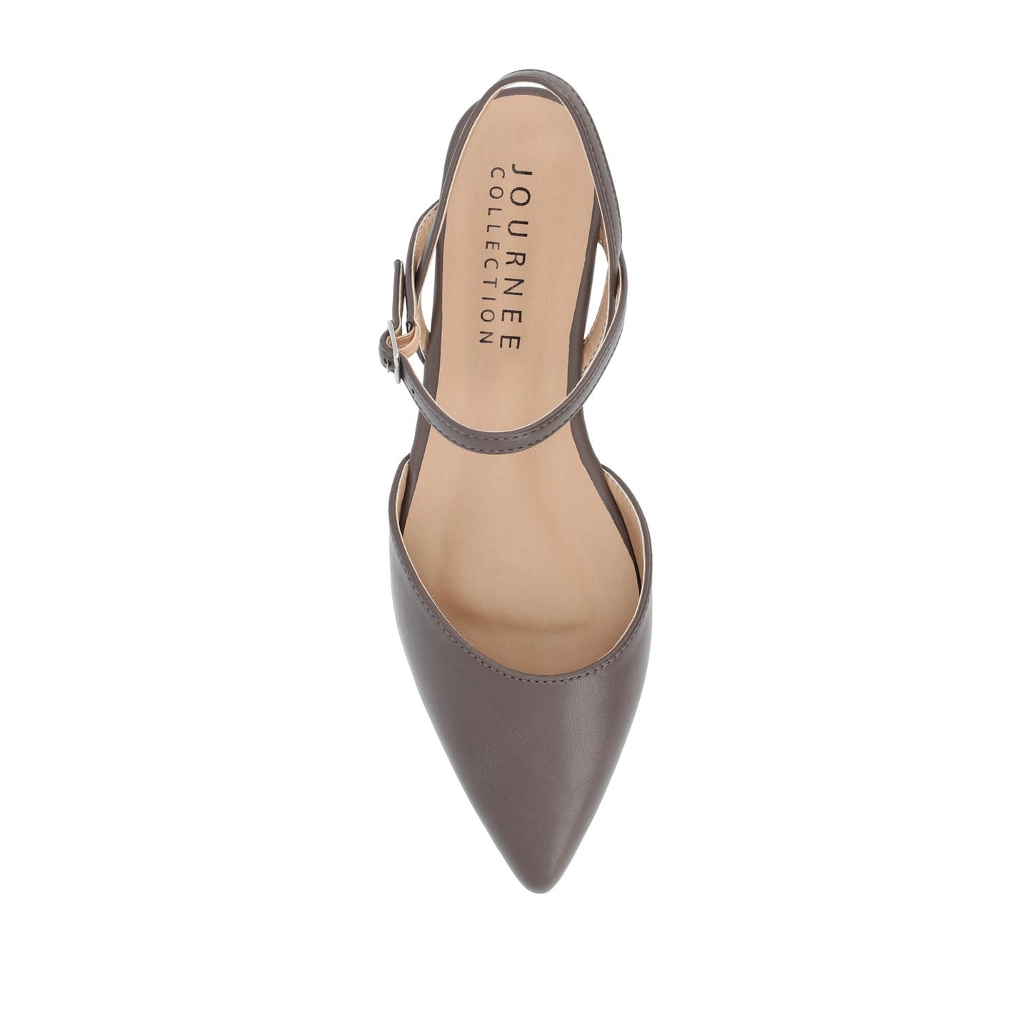 Journee MARTINE SLINGBACK FLATS IN WARM SHADES - Truffle