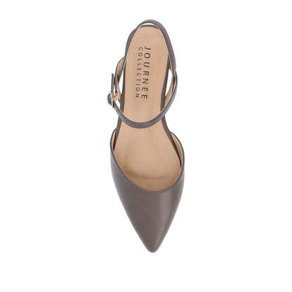 Journee MARTINE SLINGBACK FLATS IN WARM SHADES - Truffle