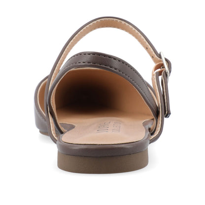 Journee MARTINE SLINGBACK FLATS IN WARM SHADES - Truffle