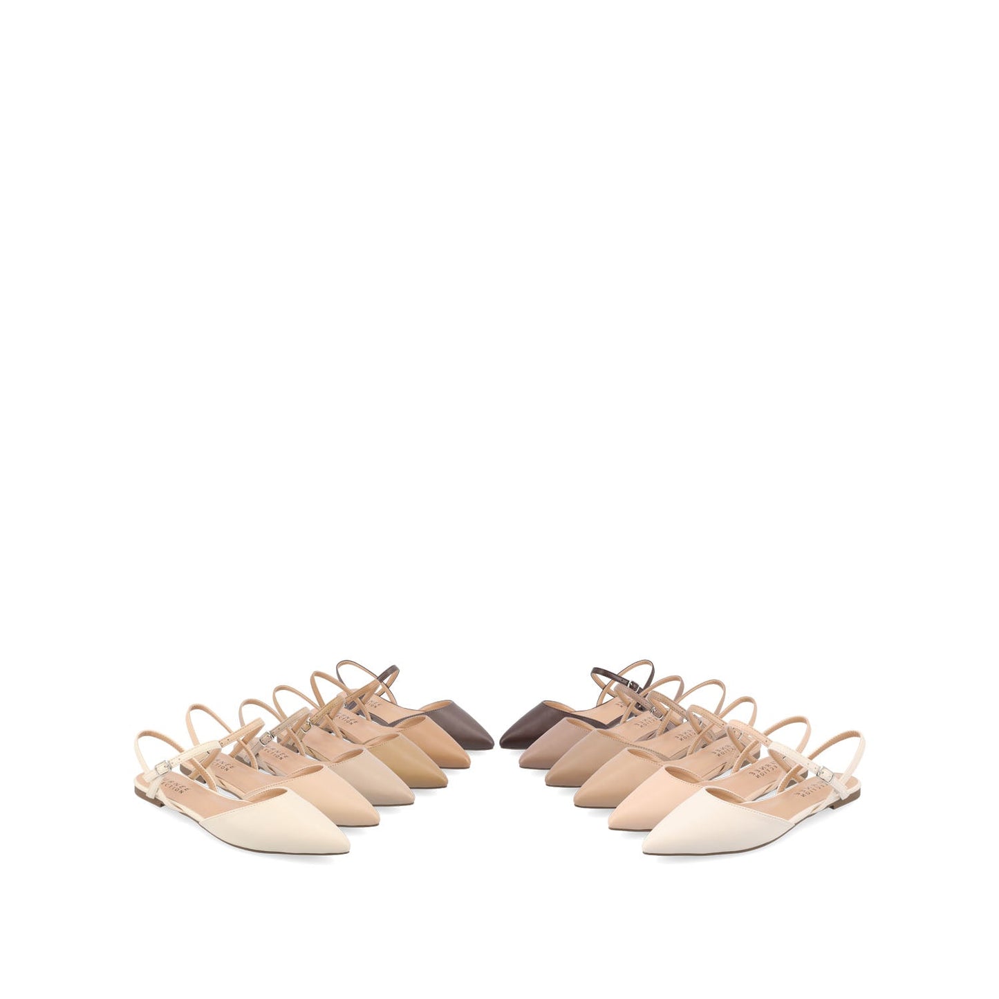 Journee MARTINE SLINGBACK FLATS IN WARM SHADES - Caramel