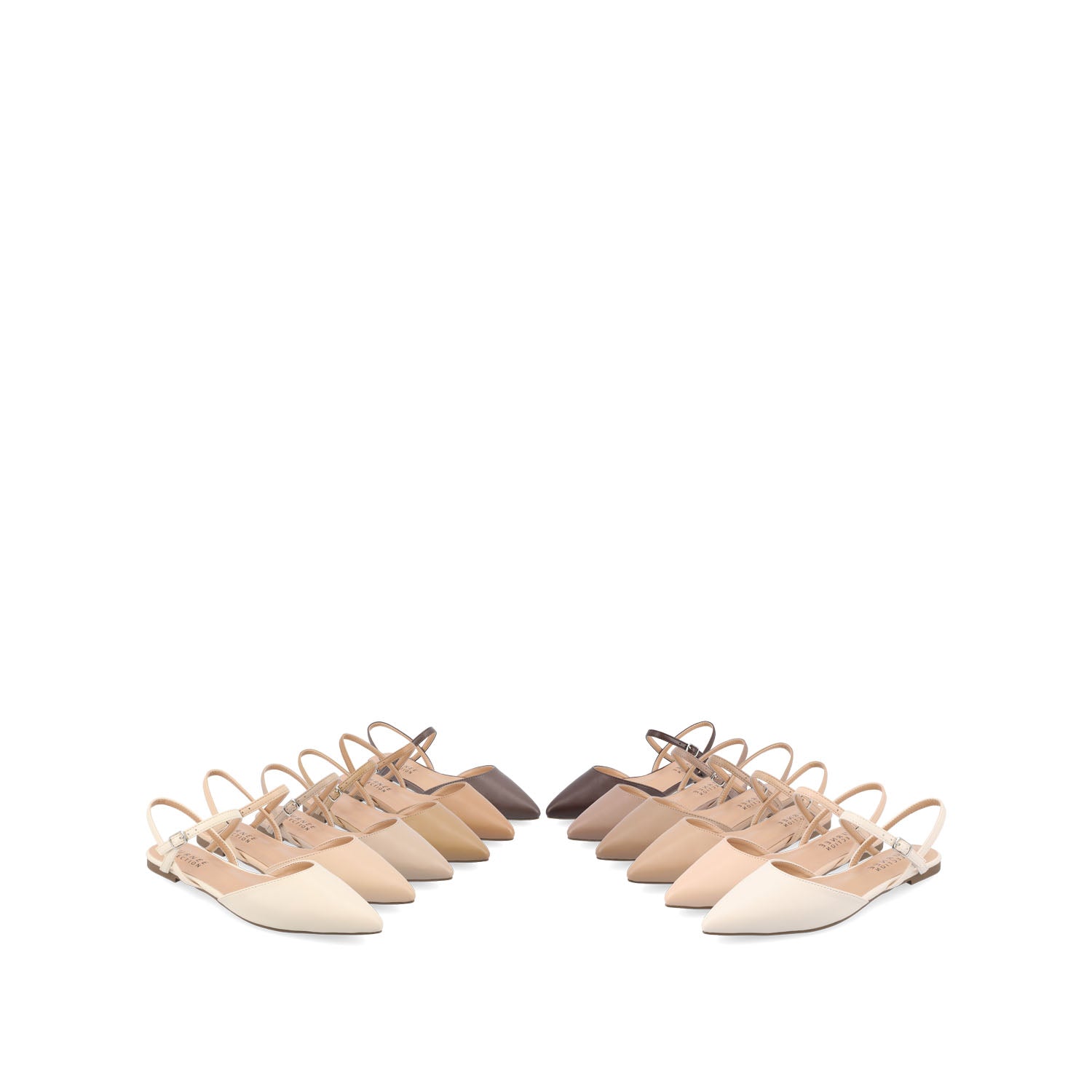 Journee MARTINE SLINGBACK FLATS IN WARM SHADES - Caramel