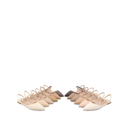 Journee MARTINE SLINGBACK FLATS IN WARM SHADES - Caramel