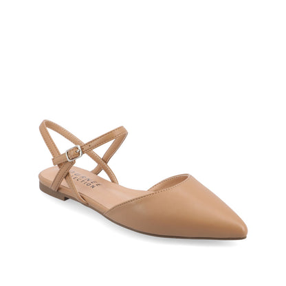 Journee MARTINE SLINGBACK FLATS IN WARM SHADES - Caramel