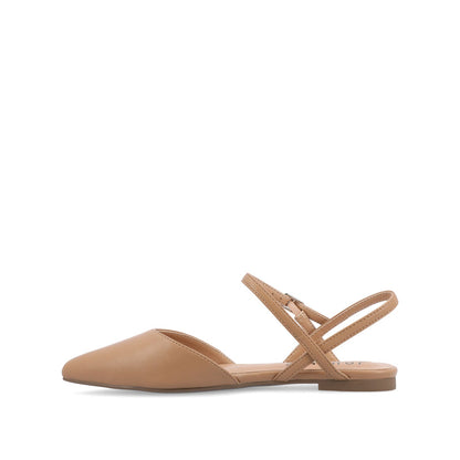 Journee MARTINE SLINGBACK FLATS IN WARM SHADES - Caramel