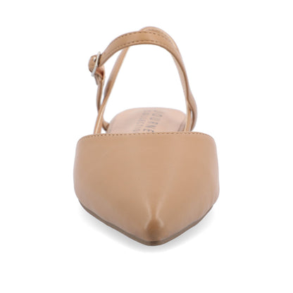 Journee MARTINE SLINGBACK FLATS IN WARM SHADES - Caramel