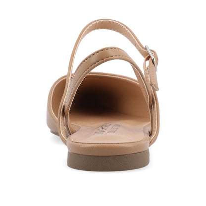 Journee MARTINE SLINGBACK FLATS IN WARM SHADES - Caramel