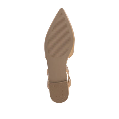 Journee MARTINE SLINGBACK FLATS IN WARM SHADES - Caramel