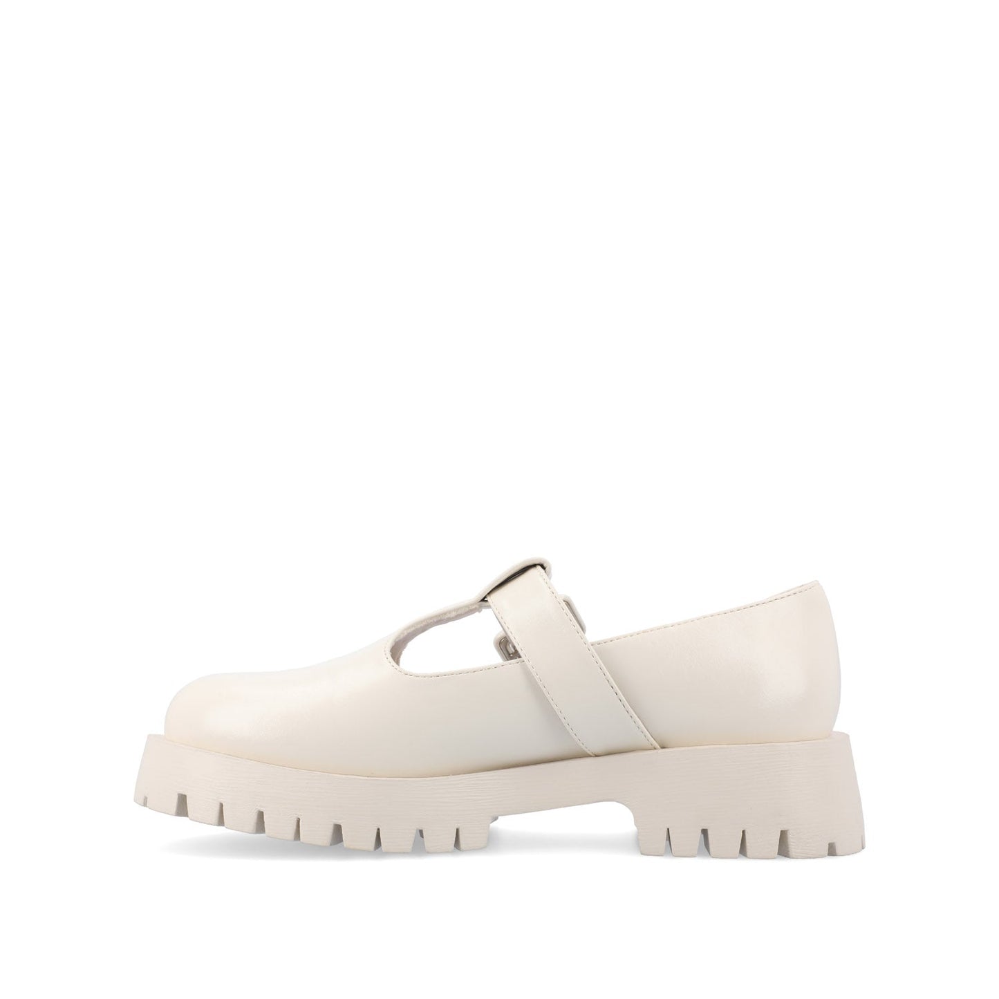 Journee SUVI MARY JANE FLATS IN VEGAN LEATHER - Off White