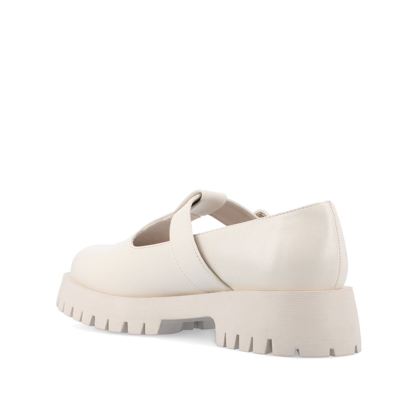 Journee SUVI MARY JANE FLATS IN VEGAN LEATHER - Off White