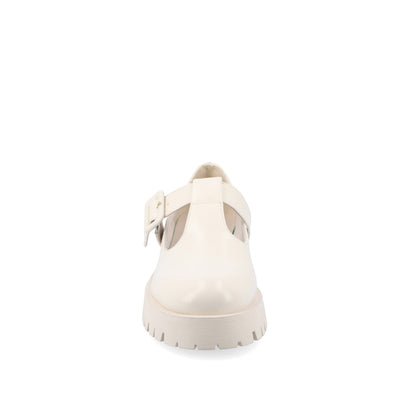 Journee SUVI MARY JANE FLATS IN VEGAN LEATHER - Off White