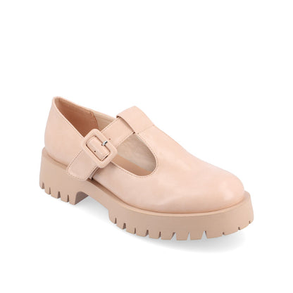 Journee SUVI MARY JANE FLATS IN VEGAN LEATHER - Pink