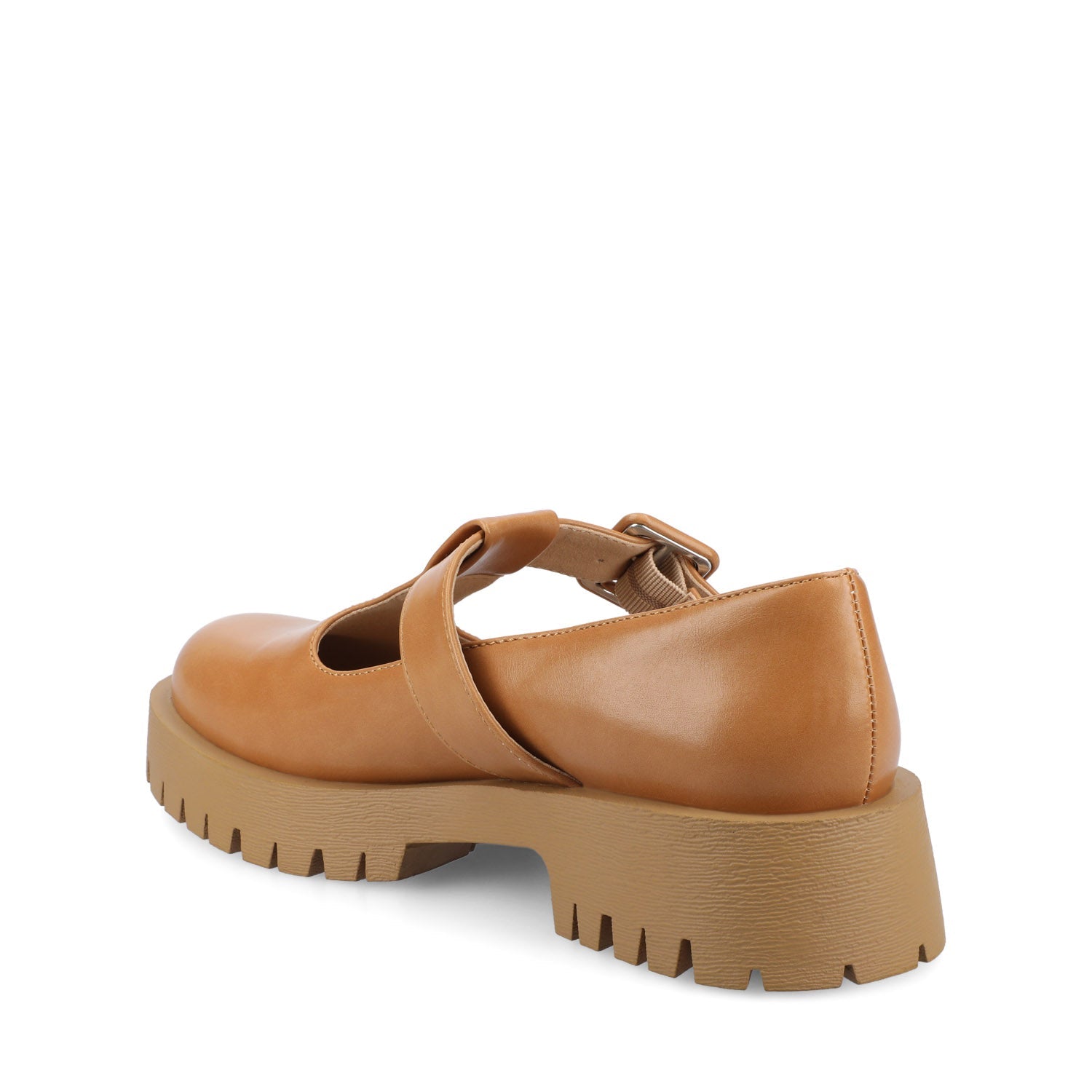 Journee SUVI MARY JANE FLATS IN VEGAN LEATHER - Tan