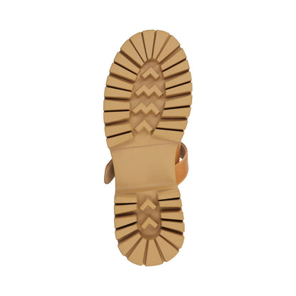 Journee SUVI MARY JANE FLATS IN VEGAN LEATHER - Tan