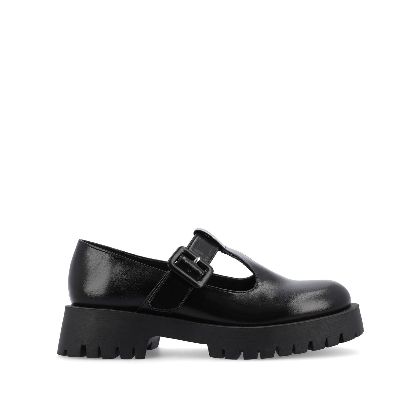 Journee SUVI MARY JANE FLATS IN VEGAN LEATHER - Black