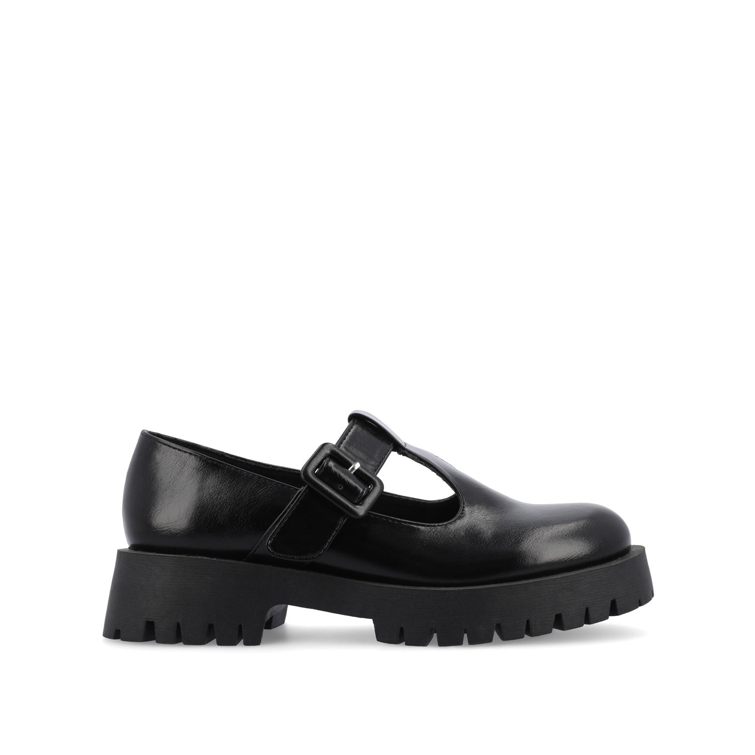 Journee SUVI MARY JANE FLATS IN VEGAN LEATHER - Black