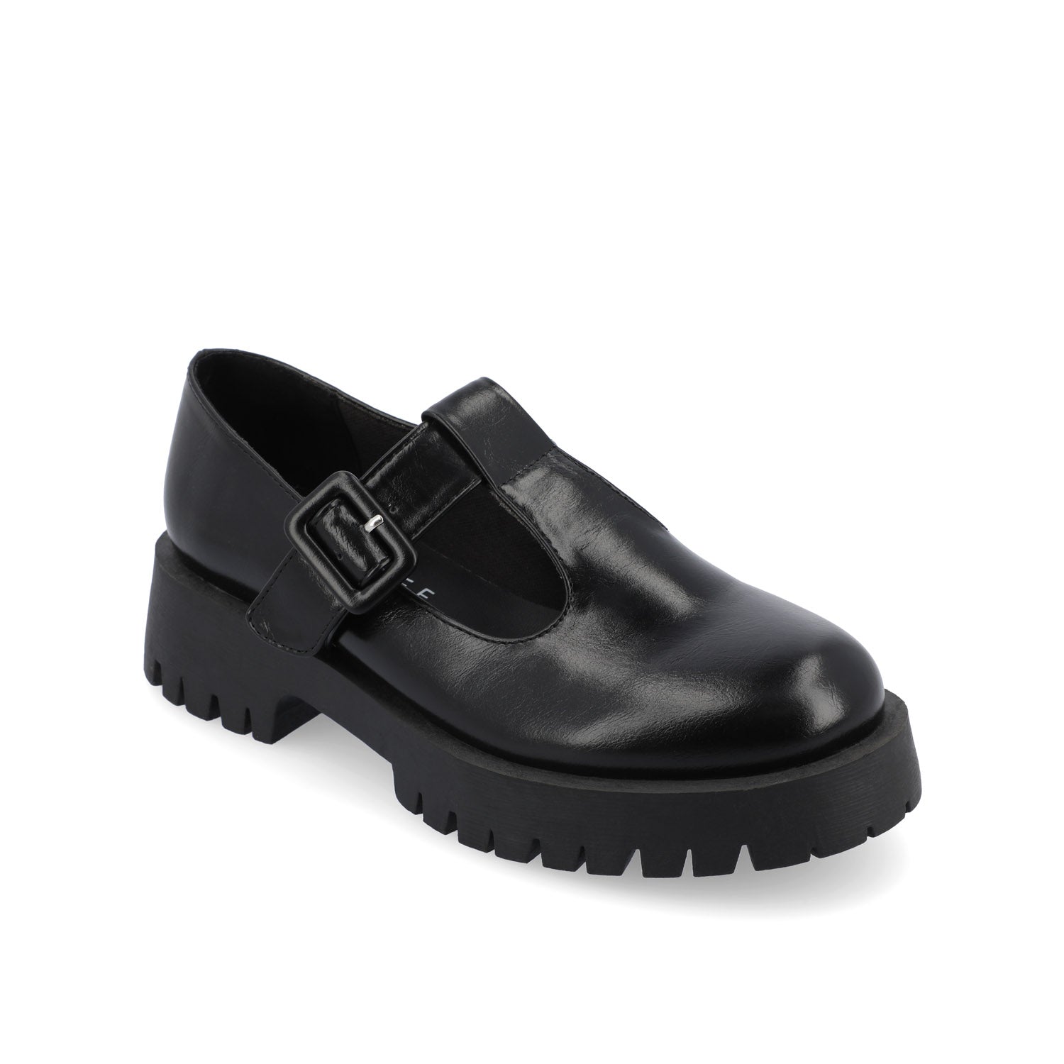 Journee SUVI MARY JANE FLATS IN VEGAN LEATHER - Black