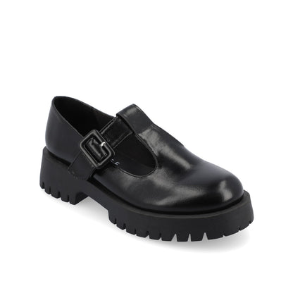 Journee SUVI MARY JANE FLATS IN VEGAN LEATHER - Black