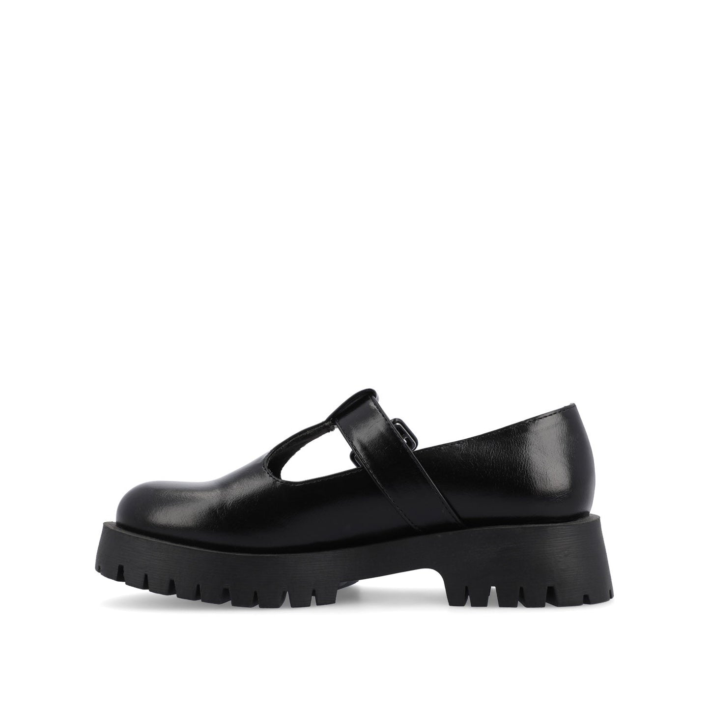 Journee SUVI MARY JANE FLATS IN VEGAN LEATHER - Black