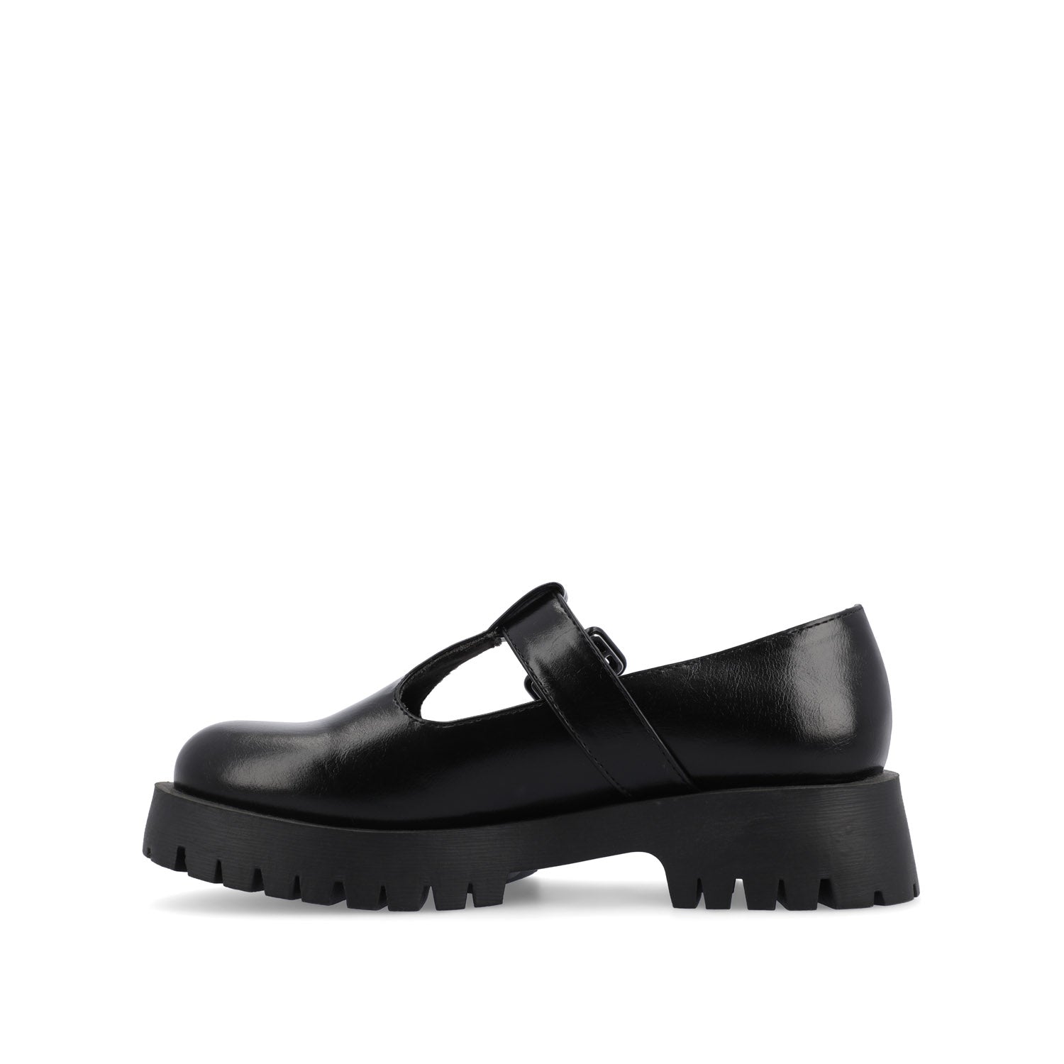 Journee SUVI MARY JANE FLATS IN VEGAN LEATHER - Black