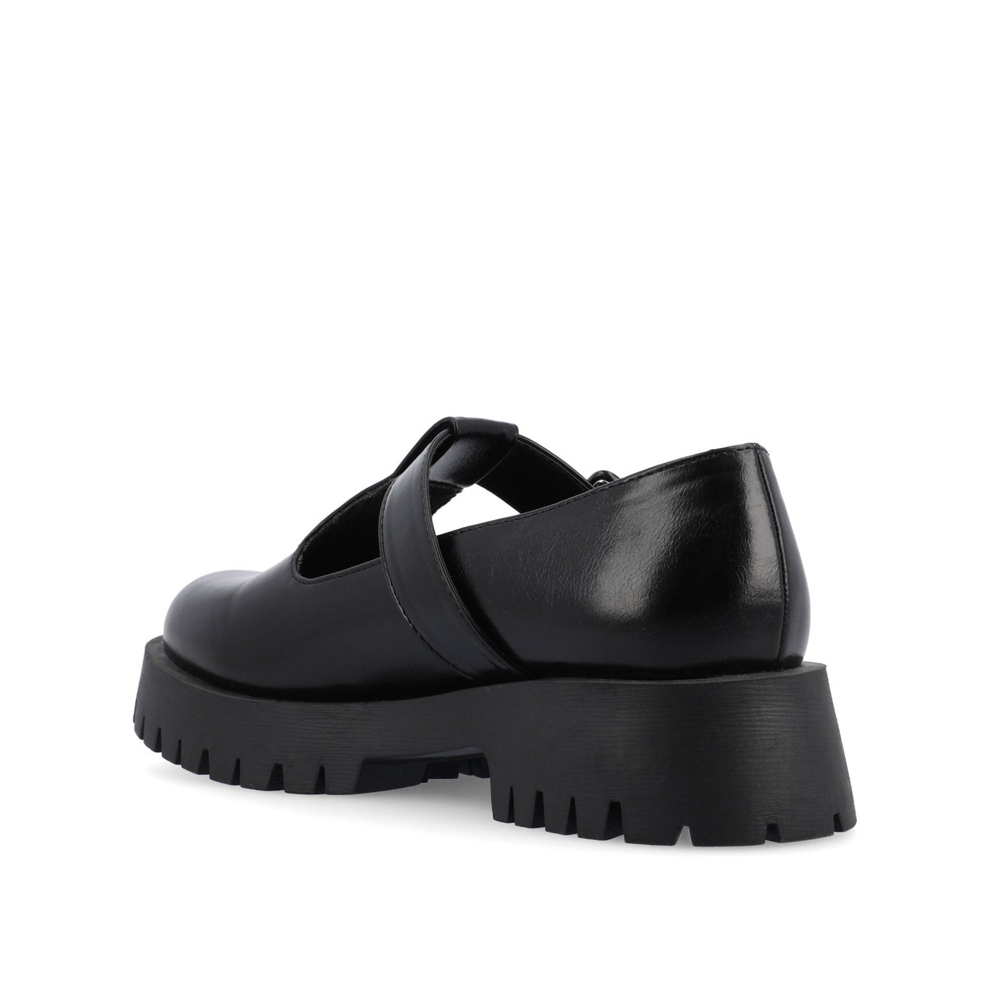 Journee SUVI MARY JANE FLATS IN VEGAN LEATHER - Black