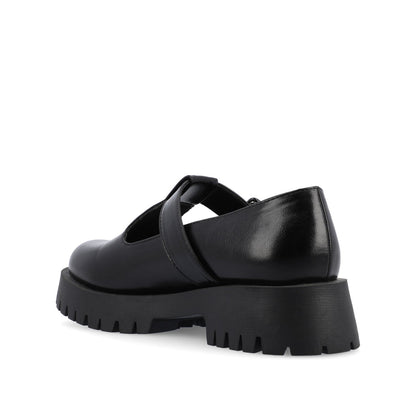 Journee SUVI MARY JANE FLATS IN VEGAN LEATHER - Black