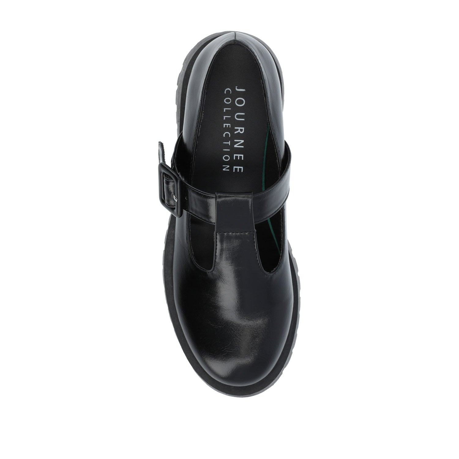 Journee SUVI MARY JANE FLATS IN VEGAN LEATHER - Black