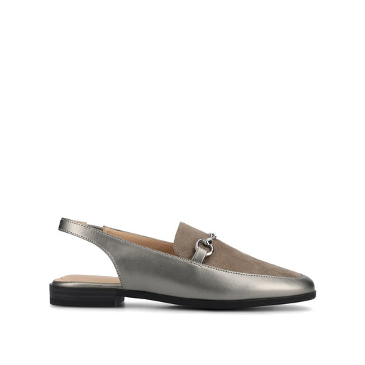 Journee LAINEY LOAFER FLATS IN VEGAN LEATHER - Pewter